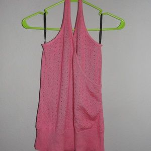 BEBE angora blend eyelet halter